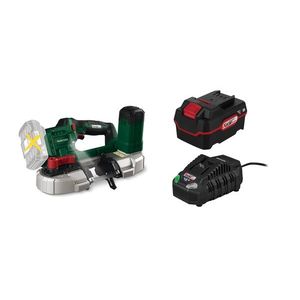 PARKSIDE® Aku pásová píla 20 V PMBA 20-Li A1 + Akumulátor 20 V/4 Ah PAP 20 B3 + Nabíjačka akumulátora 20 V/4, 5 A PLG 20 C3 vyobraziť