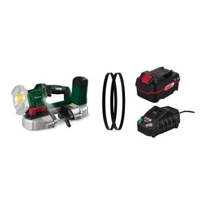 PARKSIDE® Aku pásová píla 20 V PMBA 20-Li A1 + Pílový pás, 2 kusy + Akumulátor 20 V/4 Ah PAP 20 B3 + Nabíjačka 20 V/4, 5 A vyobraziť