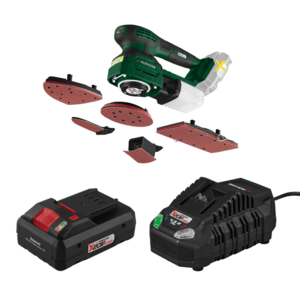 PARKSIDE® Aku multifunkčná brúska 3 v 1 PMSA 20-Li A1 + Smart akumulátor 20 V/4 Ah + Nabíjačka akumulátora 20 V/4, 5 A vyobraziť