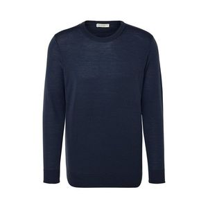 Pulóver z vlny merino, tmavomodrý s melírom vyobraziť