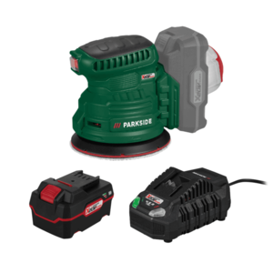 PARKSIDE® Excentrická brúska PAEXSG 20-Li B1 + Akumulátor 20 V/4 Ah PAP 20 B3 + Nabíjačka akumulátora 20 V/4, 5 A vyobraziť
