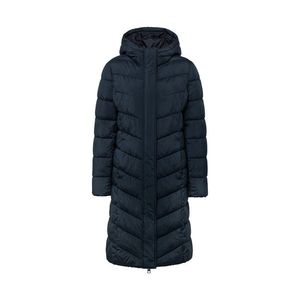 Prešívaný kabát s kapucňou, tmavomodrý vyobraziť