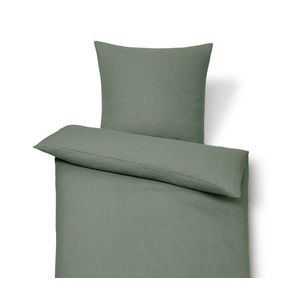 Ľanová posteľná bielizeň, zelená, štandardná veľkosť vyobraziť