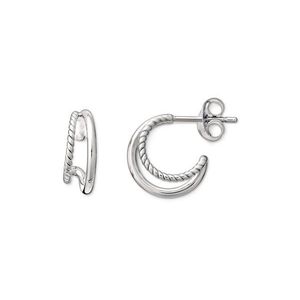 Dvojité kreoly, striebro 925, ródiované vyobraziť