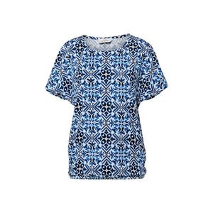 Blúzkové tričko s potlačou, modré vyobraziť