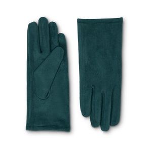 Rukavice vo vzhľade velúrovej kože, petrolejové vyobraziť