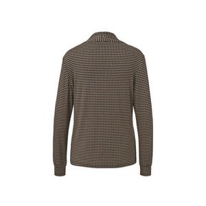 Blúzkové tričko s potlačou s výstrihom do V vyobraziť