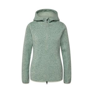 Bunda z pleteného flísu s kapucňou, krémová vyobraziť