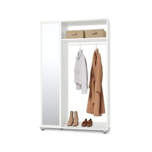 Mobilná vešiaková skriňa so zrkadlovou skriňou vyobraziť