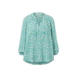 Tuniková blúzka s potlačou, akvamarínová vyobraziť