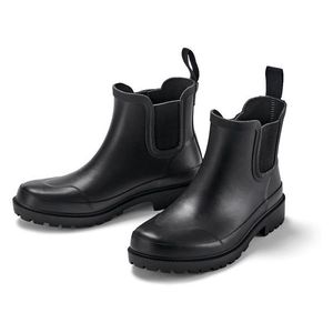 Krátke gumové čižmy, čierne vyobraziť