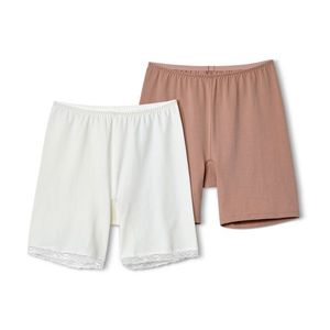 Cyklistické šortky, 2 ks, béžové a biele vyobraziť