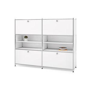 Kovová komoda »CN3« so 4 výklopnými priečinkami, biela vyobraziť