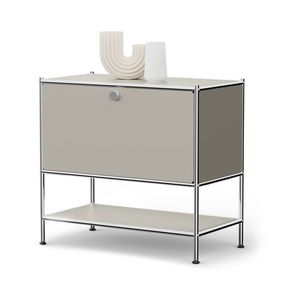 Kovová odkladacia skrinka »CN3« s výklopným priečinkom, svetlosivá vyobraziť