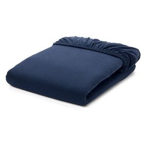 Džersejová napínacia plachta, štandardná veľkosť, tmavomodrá vyobraziť