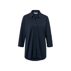 Džersejová piqué blúzka, tmavomodrá vyobraziť