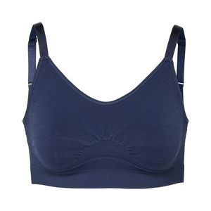 Bezšvová športová podprsenka, tmavomodrá vyobraziť