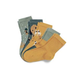 Detské ponožky, 5 párov, zelené/žlté vyobraziť