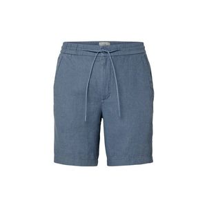 Ľanové šortky, modré vyobraziť