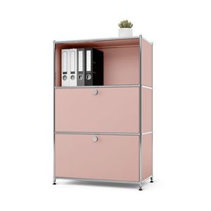 Kovová komoda »CN3« s 2 výklopnými priečinkami, staroružová vyobraziť