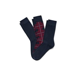 Ponožky, 3 páry, kárované/námornícka modrá vyobraziť