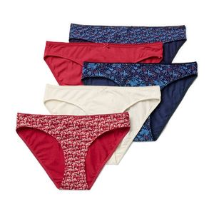 Nohavičky, 5 ks, červené/krémové/modré vyobraziť