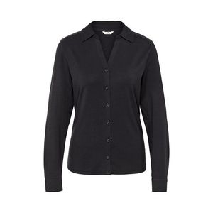 Blúzkové tričko s gombíkovou légou, antracitové vyobraziť