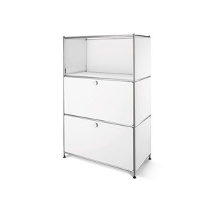 Kovová skrinka »CN3« s 2 výklopnými priečinkami, biela vyobraziť