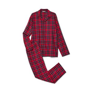 Flanelová pyžamová súprava, červená vyobraziť