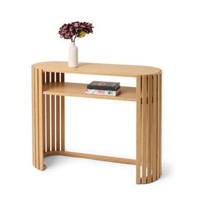 Konzola »HOLT« z bambusu s lamelovými prvkami vyobraziť