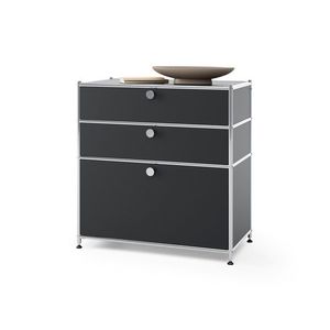 Kovová komoda »CN3« s 3 zásuvkami, čierna vyobraziť