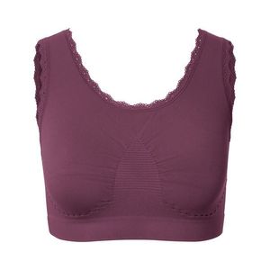 Bezšvová korzetová podprsenka, bordová vyobraziť