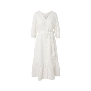 Blúzkové šaty s dierkovanou výšivkou vyobraziť