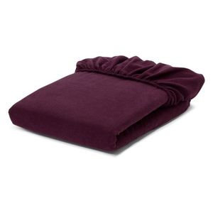 Flanelové napínacie prestieradlo, bordovočervené, štandardná veľkosť vyobraziť