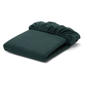 Flanelové napínacie prestieradlo, tmavozelené, štandardná veľkosť vyobraziť