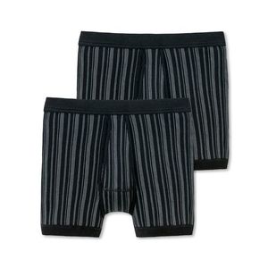 SCHIESSER šortky s jemným rebrovaným úpletom, 2 ks, čierne vyobraziť