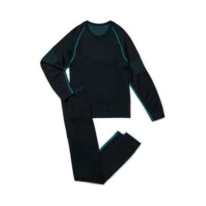 Detská bezšvová funkčná spodná bielizeň, tmavomodrá vyobraziť