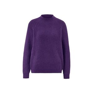 Pulóver z hrubej pleteniny so stojačikom, fialový vyobraziť