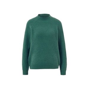 Pulóver z hrubej pleteniny so stojačikom, zelený vyobraziť