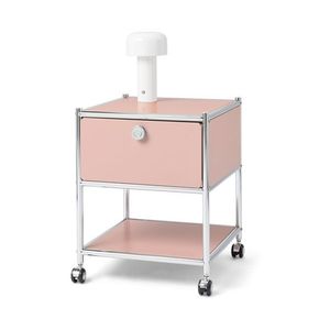 Kovový odkladací stolík »CN3« s 1 zásuvkou, staroružový vyobraziť