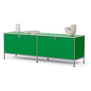 Kovová nízka skrinka »CN3« s výklopnými priečinkami, zelená vyobraziť