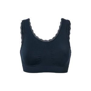 Bezšvová korzetová podprsenka, modrá vyobraziť