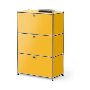 Kovová komoda »CN3« s výklopnými priečinkami, žltá vyobraziť
