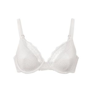 Podprsenka s kosticami a čipkou, biela vyobraziť