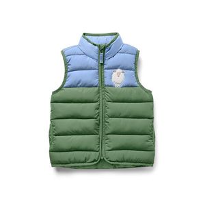 Detská prešívaná vesta, colorblocking vyobraziť