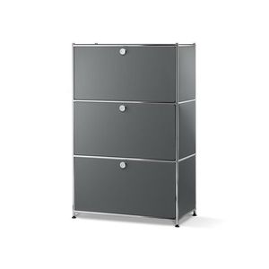 Kovový regál »CN3« s 3 výklopnými priehradkami, sivý vyobraziť