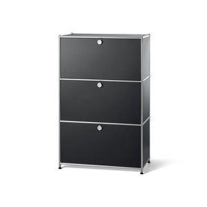 Kovový regál »CN3« s 3 výklopnými priehradkami, čierny vyobraziť