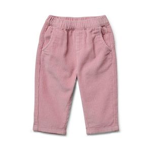 Detské navliekacie menčestrové nohavice – strih »Jona«, staroružové vyobraziť