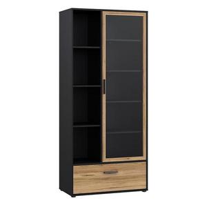 Vitrína Mokkaro čierna/dub catania vyobraziť