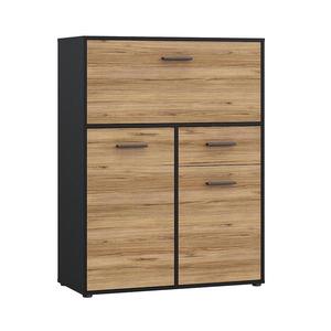 Komoda Mokkaro čierna/dub catania vyobraziť